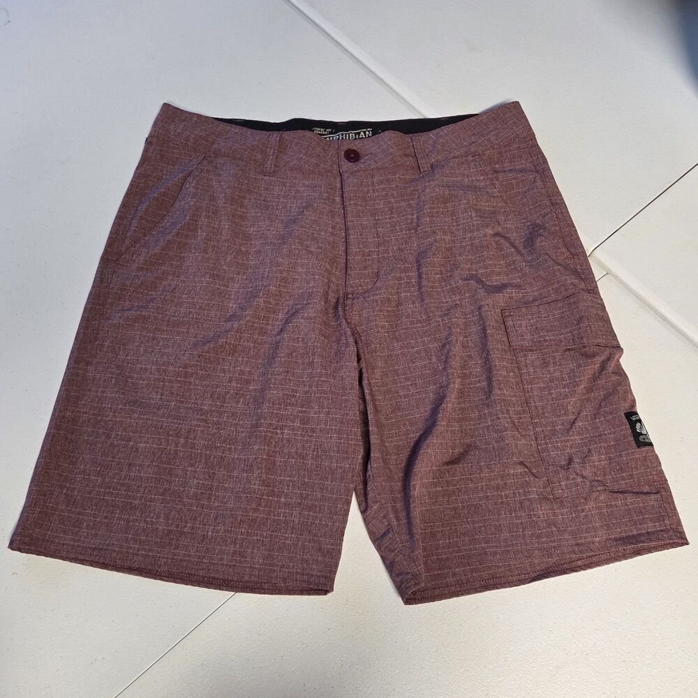 Vans Vanphibian Mahogany Red Burgundy Hybrid Board Shorts Size 36
